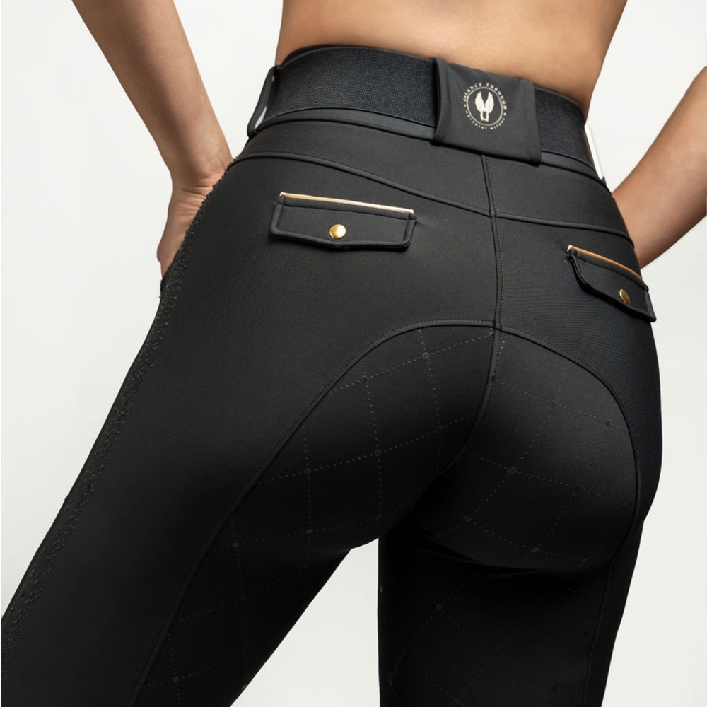 Women's Elegant Black Equestrian Leggings